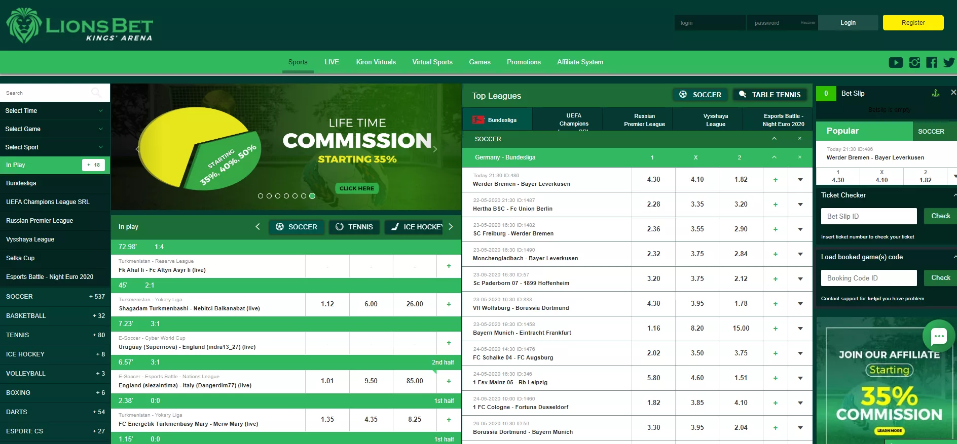 LionsBet official site